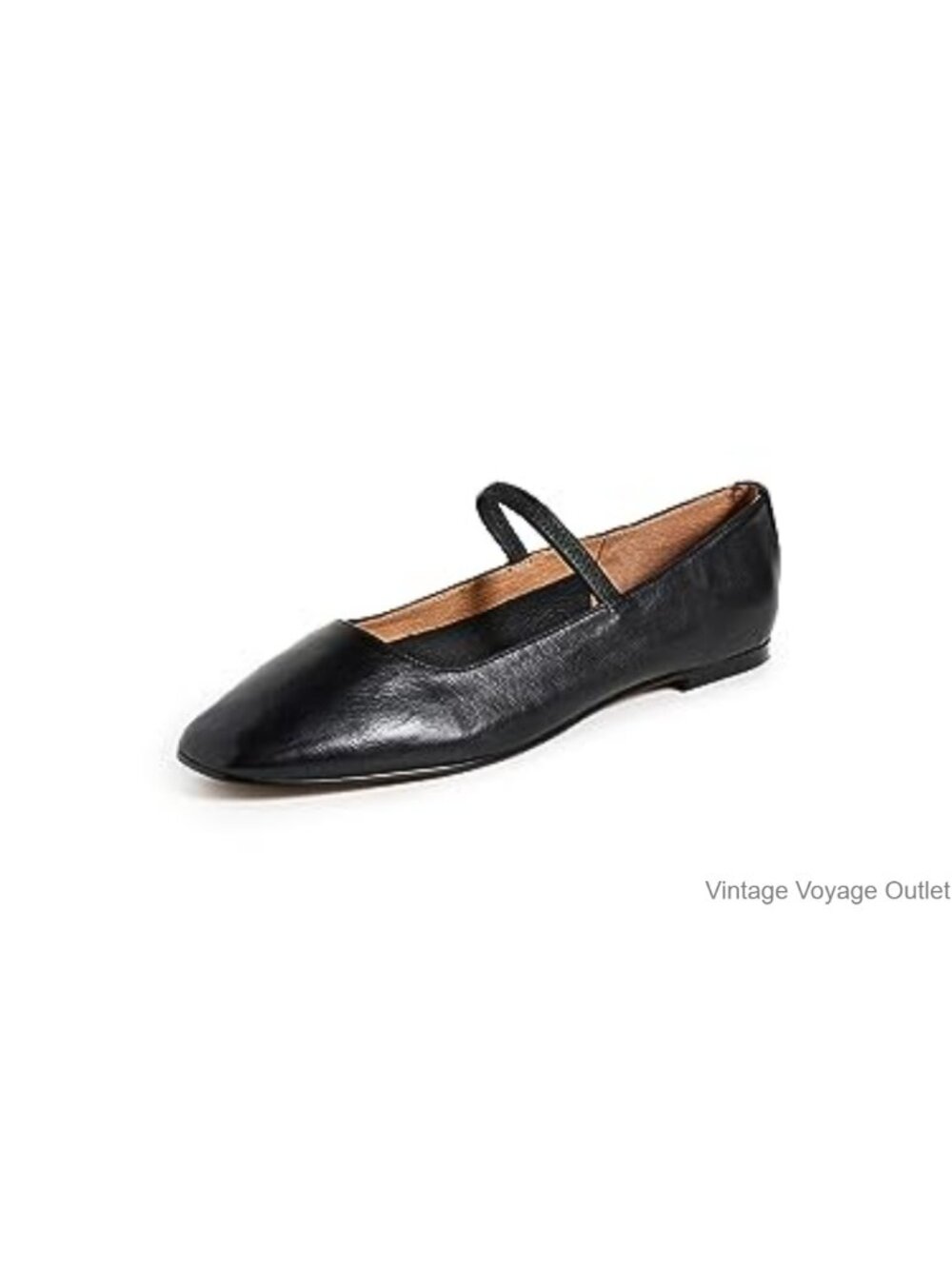 Madewell The Greta Ballet Flats Square Toe Leather Padded Cushioned